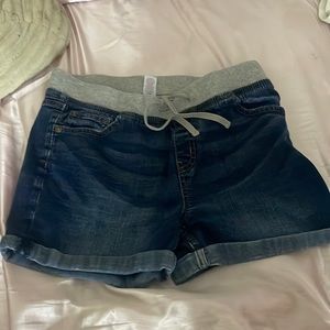 Dark blue stretchy waist, jeans shorts